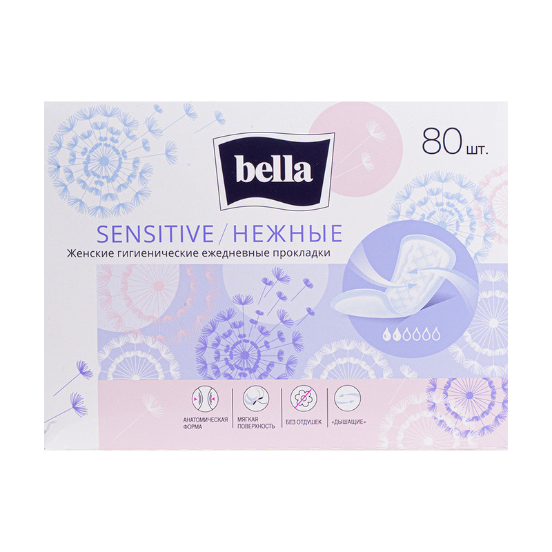 Прокладки ежедневные "SENSITIVE", Bella, 80 шт.