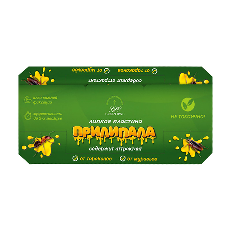 Средство для отлова насекомых "Прилипала", GreenOwl, 5 шт.