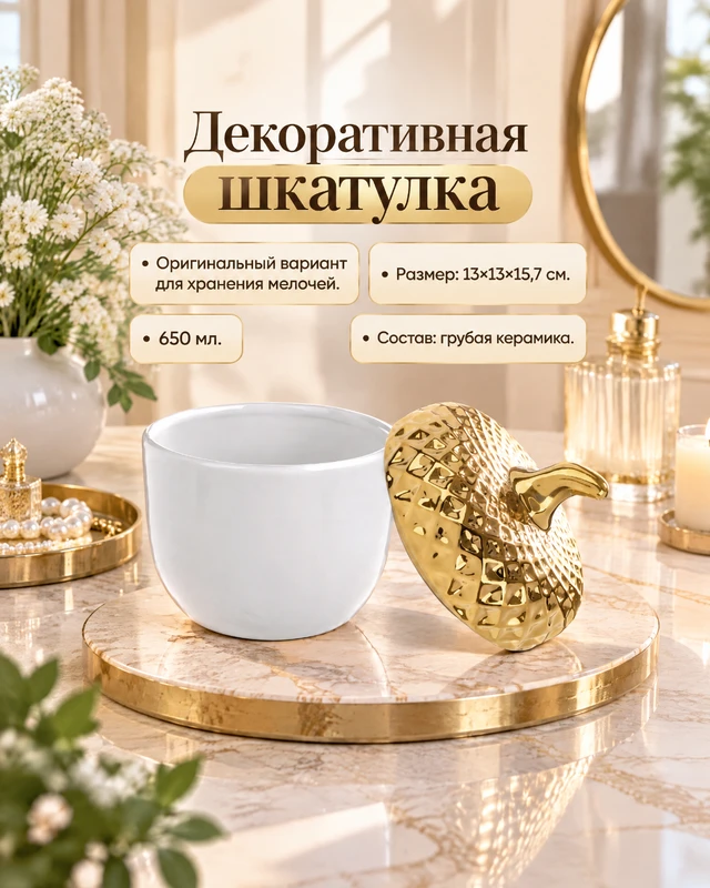 Шкатулка декоративная, в ассортименте