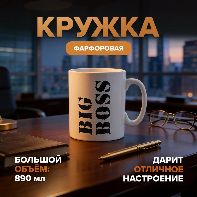 Кружка, O'Kitchen, 890 мл, в ассортименте