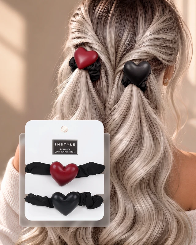 Резинка для волос, INSTYLE, 2 шт. в ассортименте
