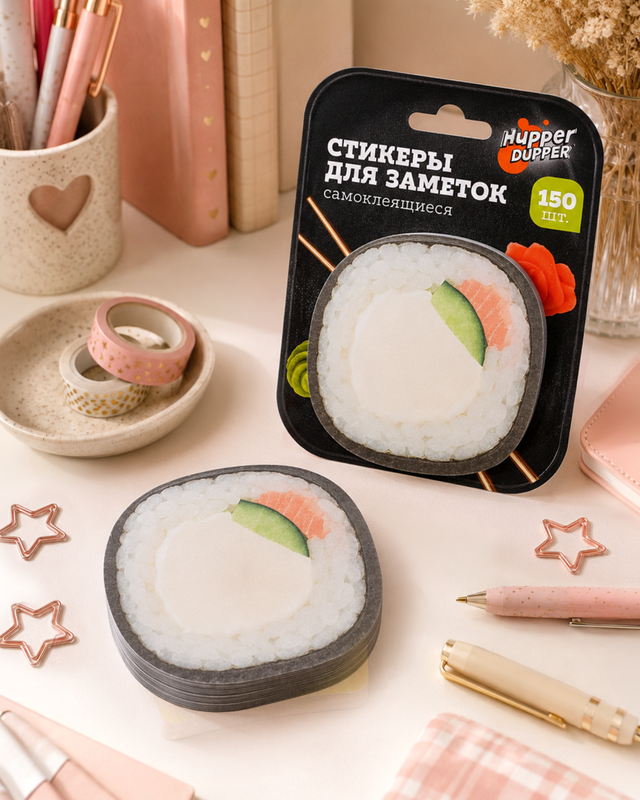 Стикеры для заметок самоклеящиеся, Hupper Dupper, 150 шт., в ассортименте