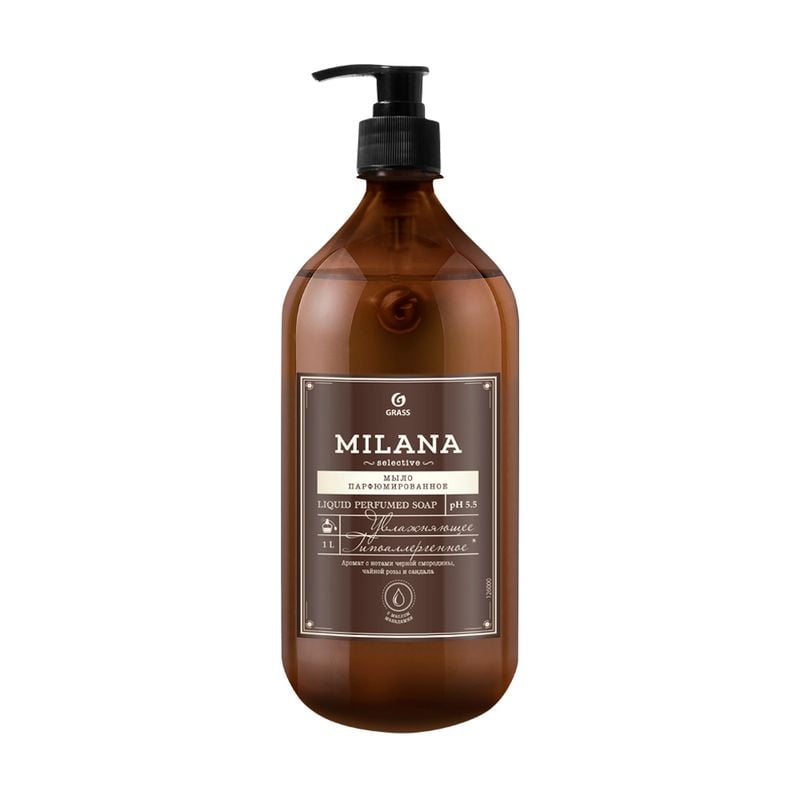 Мыло жидкое "Milana", GRASS, 1 л, в ассортименте