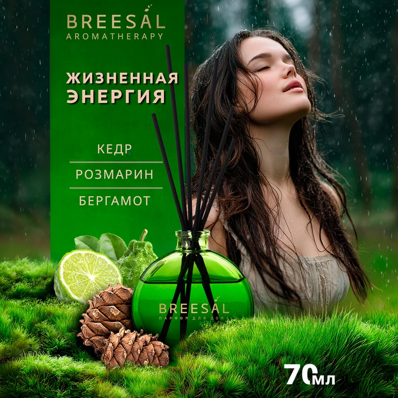 Ароматический диффузор "Aromatherapy", Breesal, 70 мл, в ассортименте