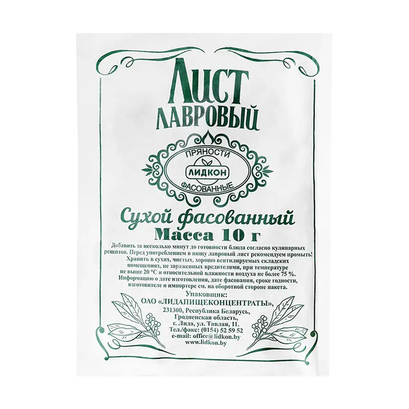 Лист лавровый сухой, Лидкон, 10 г