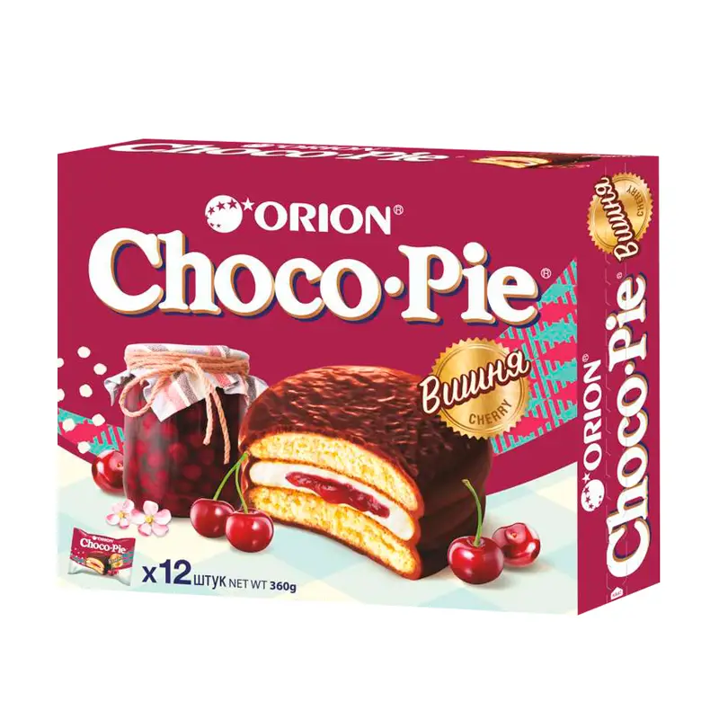 Кондитерское изделие "Choco Pie", Orion, вишня, 360 г