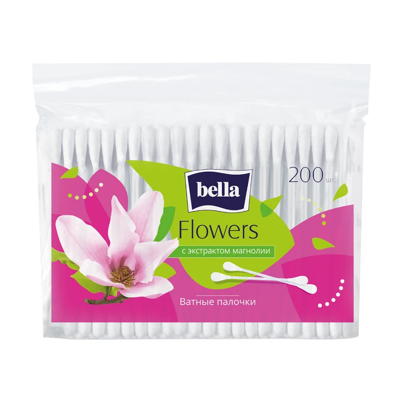 Ватные палочки, Bella Flowers, 200 шт.