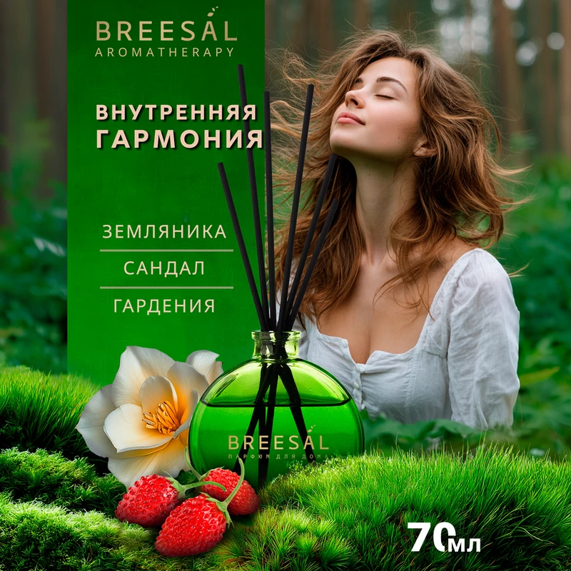 Ароматический диффузор "Aromatherapy", Breesal, 70 мл, в ассортименте