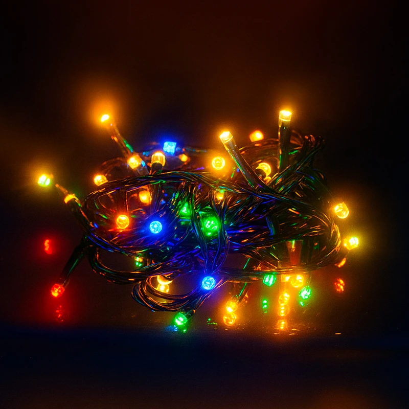 Электрогирлянда, 5 м, 50 LED, в ассортименте