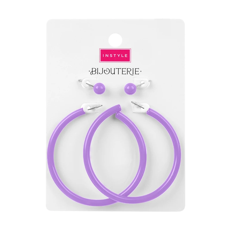 Серьги, INSTYLE, 2 пары, в ассортименте