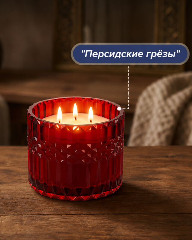 Ароматическая свеча с 3 фитилями "Марракеш", в ассортименте