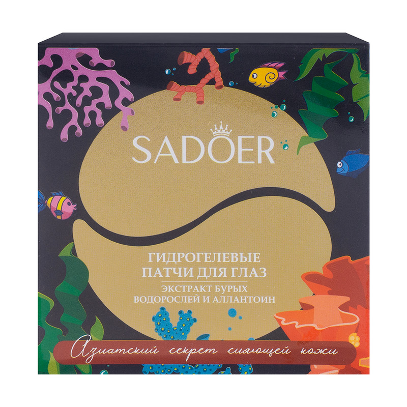Патчи для глаз, Sadoer, 60 шт., с экстрактом водорослей