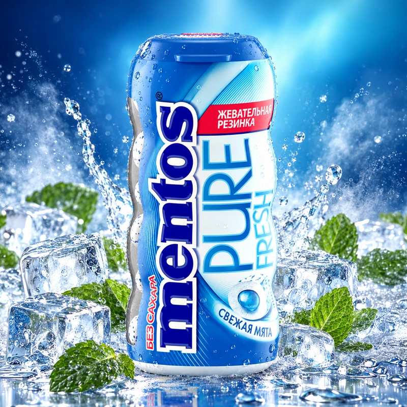 Жевательная резинка "Pure Fresh", Mentos, 30 г, в ассортименте