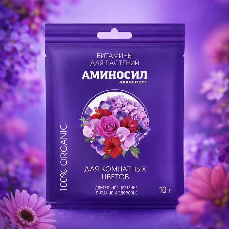Витамины для растений "Аминосил", ДЮНАМИС, для комнатных цветов, 5 мл