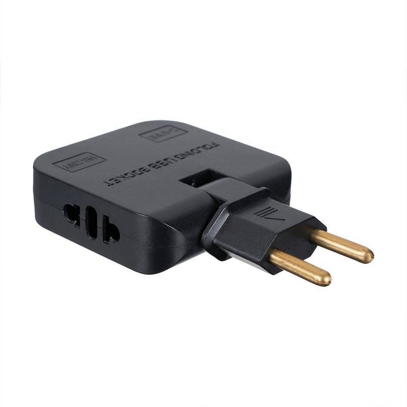 Поворотный сетевой разветвитель, FLARX, 2 гнезда, 2 USB порта, в ассортименте