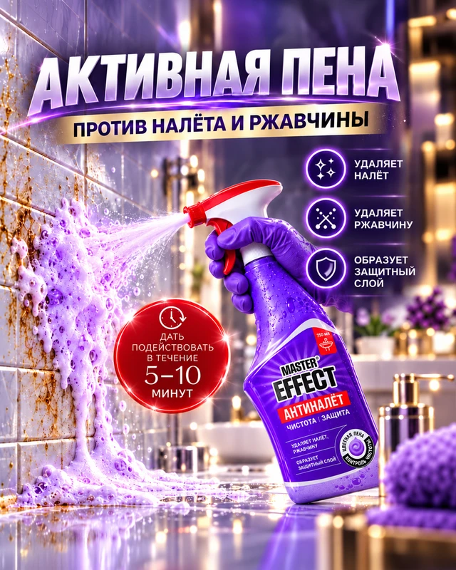 Чистящее средство "Антиналёт", MASTER EFFECT, 750 мл