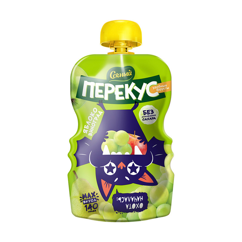 Пюре для детского питания, Сочный перекус, 140 г, в ассортименте