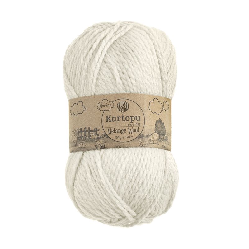 Пряжа для ручного вязания "Melange Wool", Kartopu, 100 г, 170 м, в ассортименте