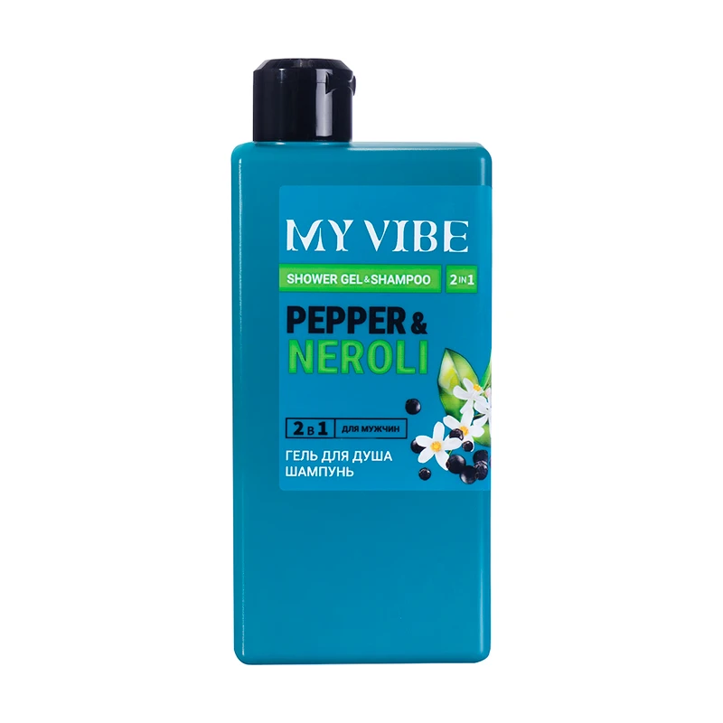 Гель для душа + шампунь для мужчин 2 в 1 "My Vibe", 400 мл, в ассортименте
