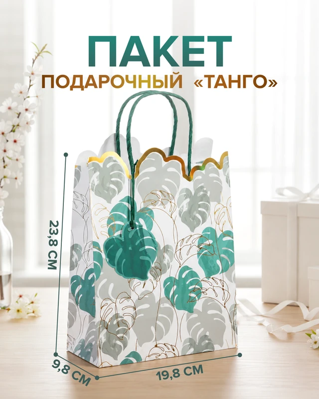 Пакет подарочный "Танго", PARTY, в ассортименте