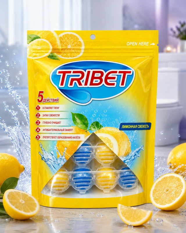 Блок подвесной для унитаза, TRIBET, 250 г, в ассортименте
