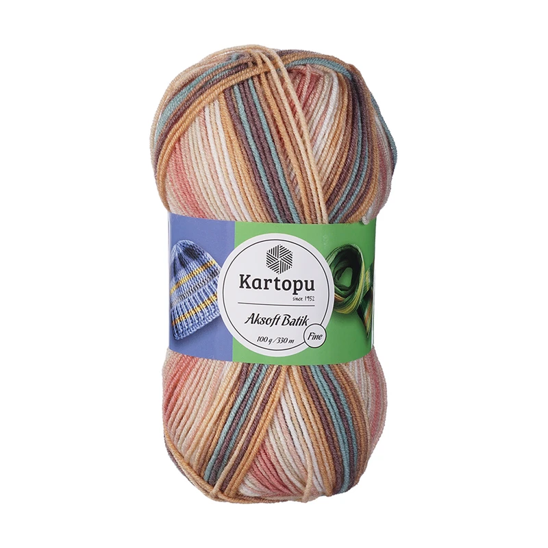 Пряжа для ручного вязания "Aksoft Batik", Kartopu, в ассортименте