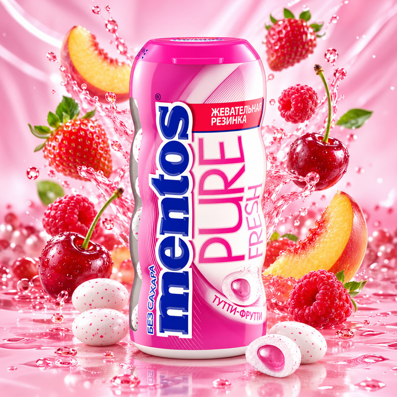 Жевательная резинка "Pure Fresh", Mentos, 30 г, в ассортименте