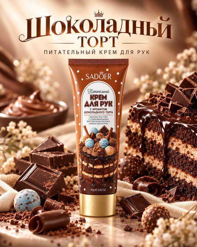 Крем для рук, SADOER, 80 г, в ассортименте
