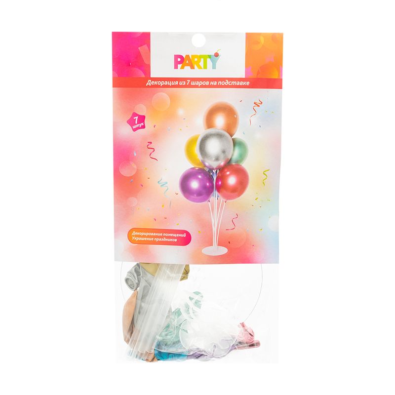 Декорация из 7 шаров на подставке, Party, в ассортименте