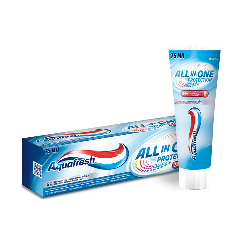 Зубная паста "All In One Protection", Aquafresh, 75 мл
