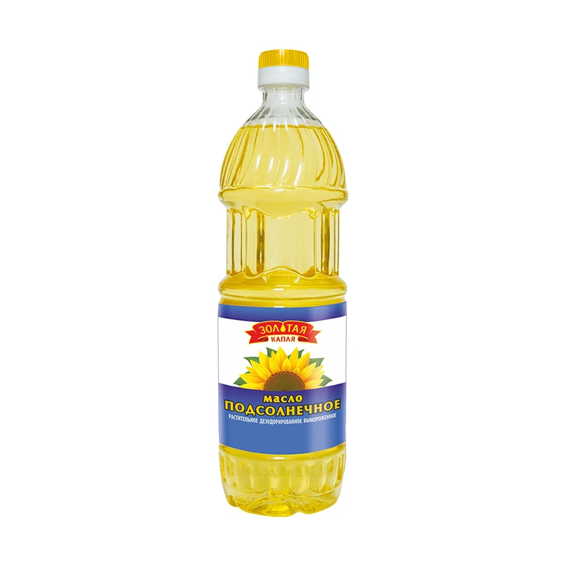 Масло подсолнечное, Золотая капля, рафинированное, 0,85 л