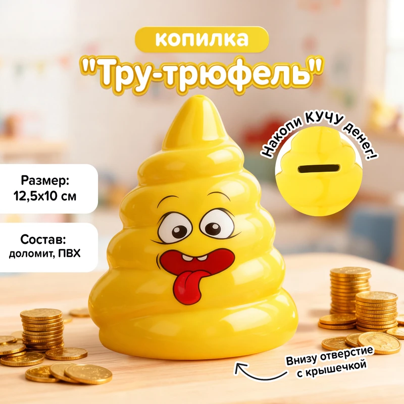 Копилка "Тру-трюфель", Prank Bank, в ассортименте