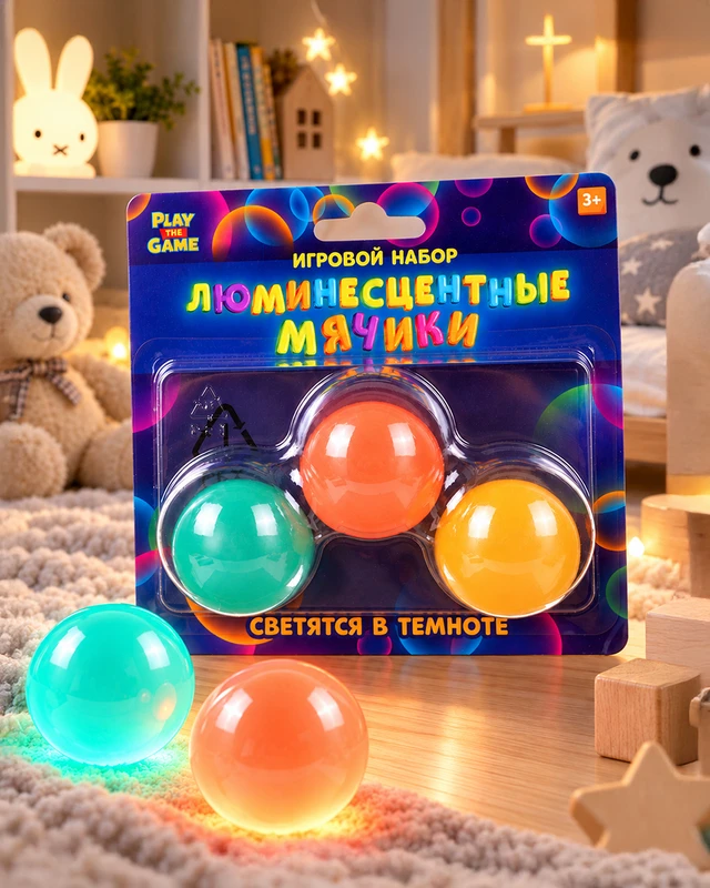 Игровой набор "Люминесцентные мячики", Play the Game, в ассортименте