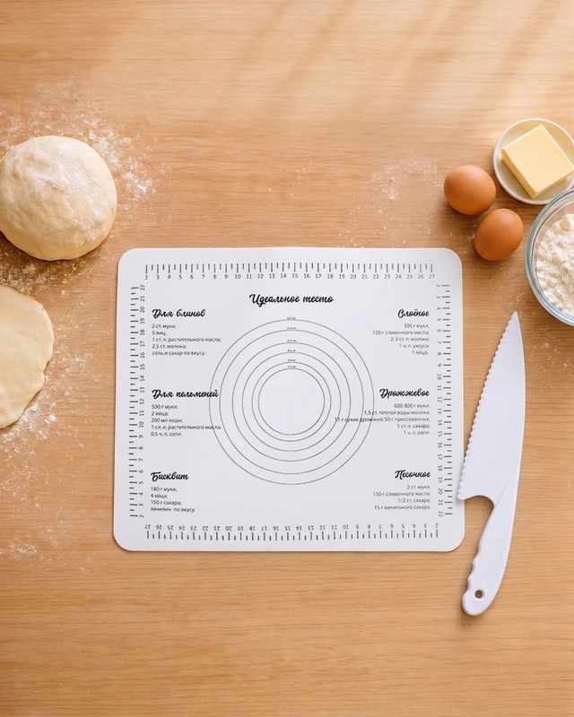 Коврик для выпечки с ножом для теста, O'Kitchen, в ассортименте