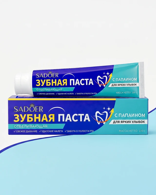 Зубная паста отбеливающая, SADOER, 100 г, в ассортименте