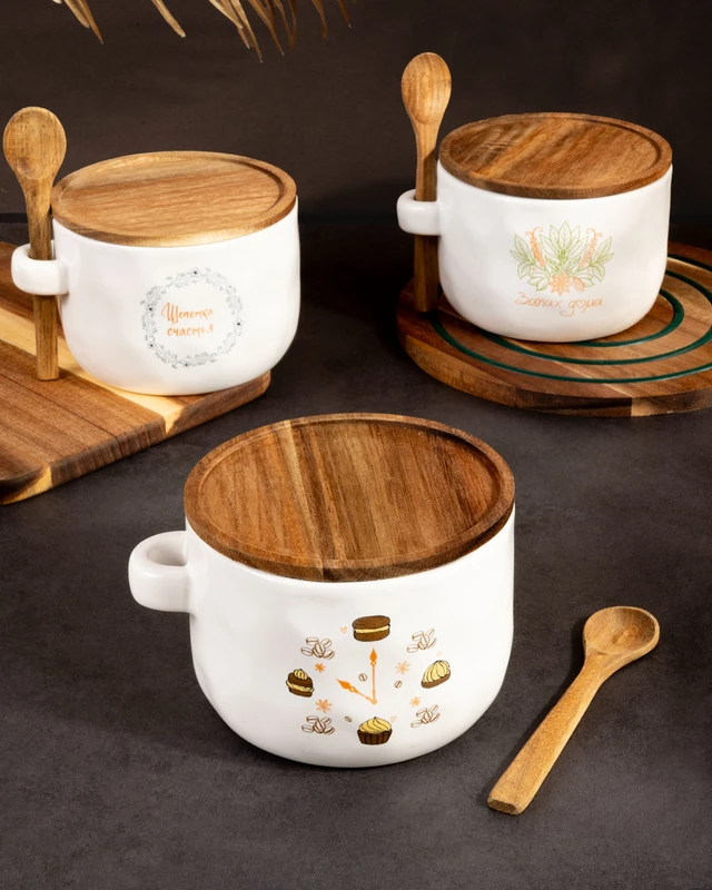 Банка с ложкой, O'Kitchen, 550 мл, в ассортименте