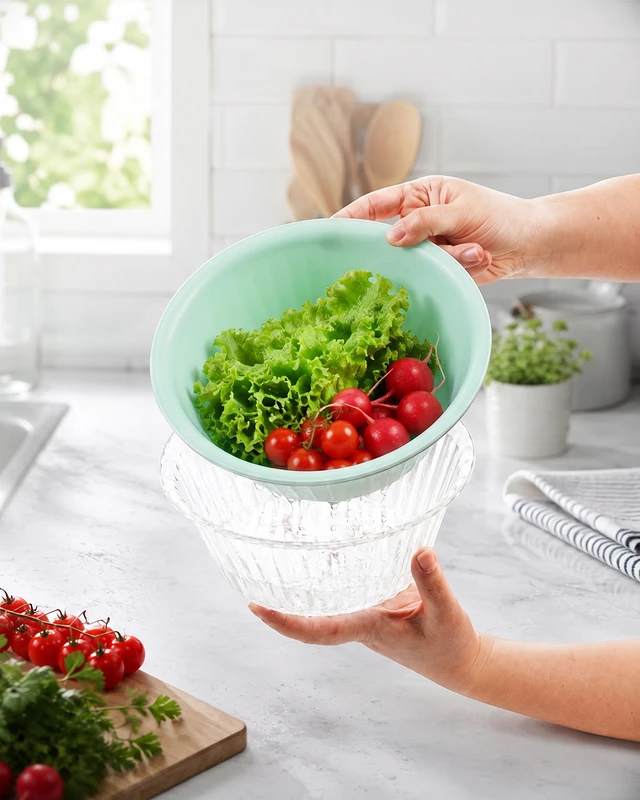 Дуршлаг с миской, O'Kitchen, 2 л, в ассортименте
