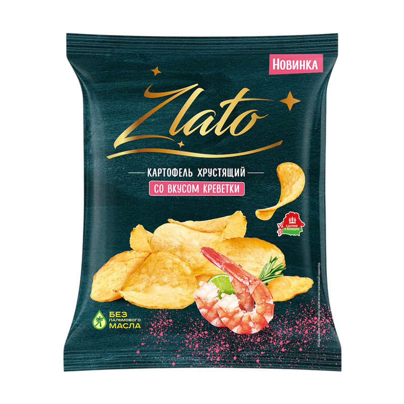Картофель хрустящий, Zlato, 70 г, в ассортименте