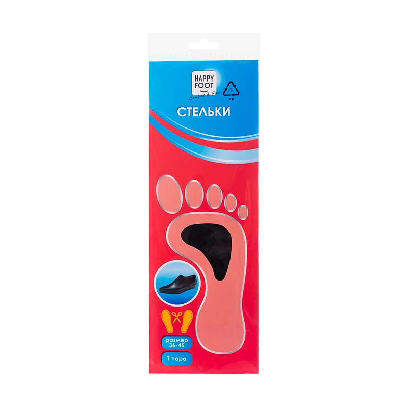 Стельки, Happy Foot, 1 пара, в ассортименте