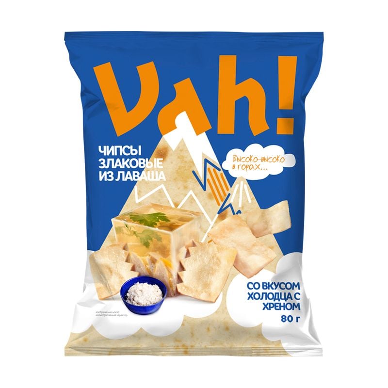 Чипсы злаковые из лаваша, Vah!, 80 г, в ассортименте