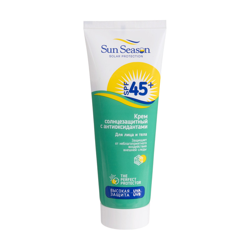 Крем солнцезащитный "Sun Season", Вилсен Групп, SPF 45+, 110 мл, в ассортименте