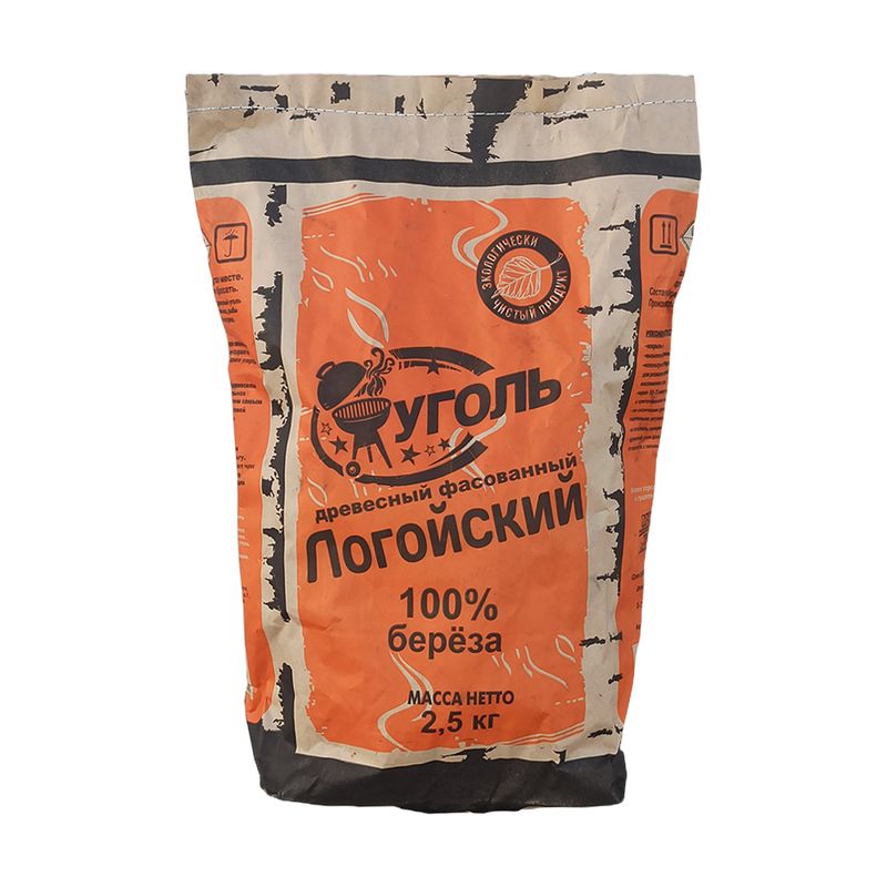 Уголь древесный фасованный, Логойский, 2,5 кг