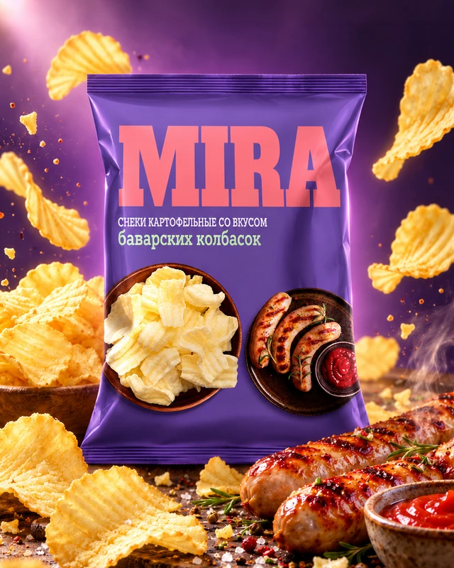 Снеки картофельные, MIRA, 160 г, в ассортименте
