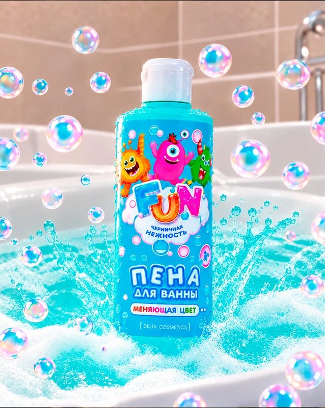Пена для ванны детская "FUN", Delta Cosmetics, 400 мл, в ассортименте