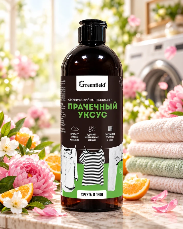 Прачечный уксус, Greenfield, 750 мл, в ассортименте