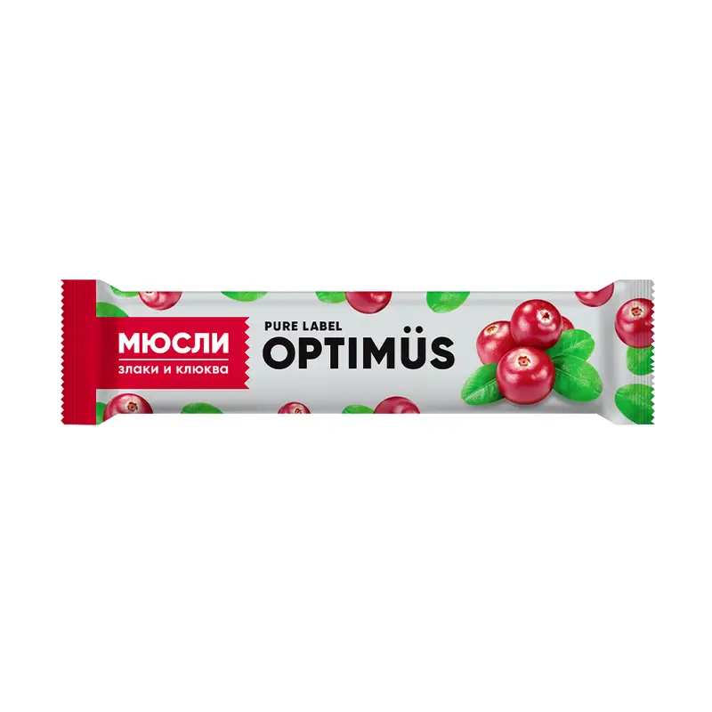 Батончик-мюсли, Optimus, со злаками, 25 г, в ассортименте