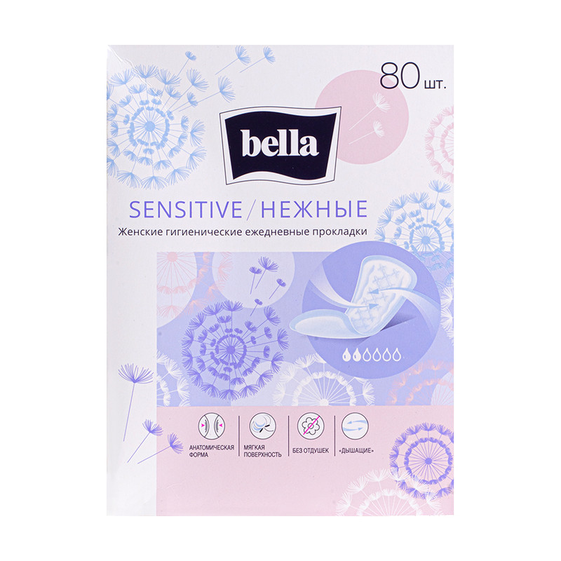Прокладки ежедневные "SENSITIVE", Bella, 80 шт.