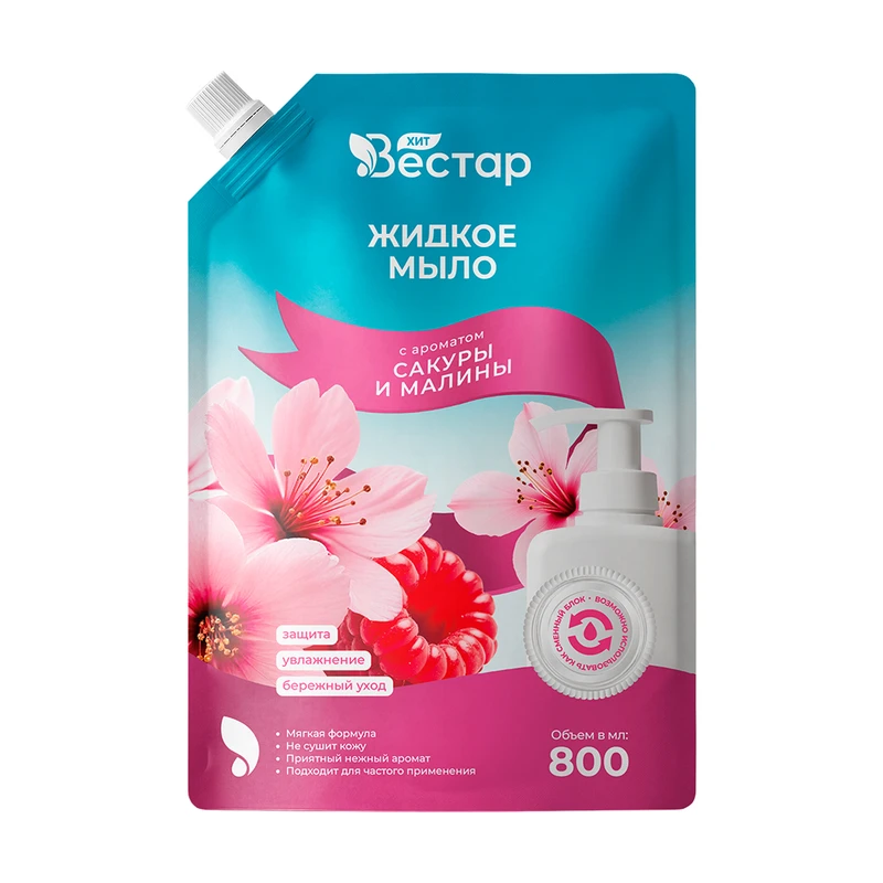 Жидкое мыло, VESTAR, 800 мл, в ассортименте