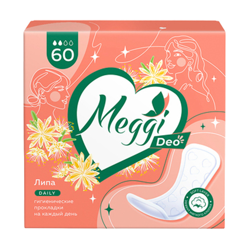 Прокладки ежедневные "Panty Deo", Meggi, липа, 60 шт.
