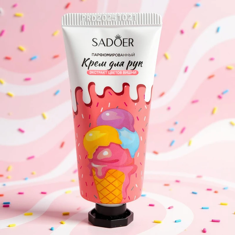 Набор парфюмированных кремов для рук "ICE CREAM", SADOER, 5 шт. х 20 г